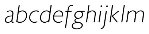 Astoria Sans Extra Light Italic Font LOWERCASE