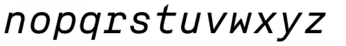 ASM Italic Font LOWERCASE