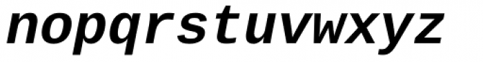 Ascender Sans Mono Bold Italic Font LOWERCASE