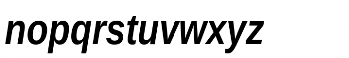 Ascender Sans Narrow WGL Bold Italic Font LOWERCASE