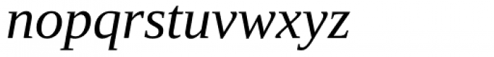 Ascender Serif Italic Font LOWERCASE