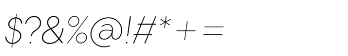Ascent Pro Ultra Light Italic Font OTHER CHARS