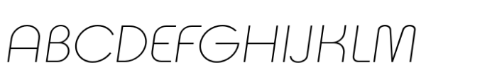 Ascent Pro Ultra Light Italic Font UPPERCASE