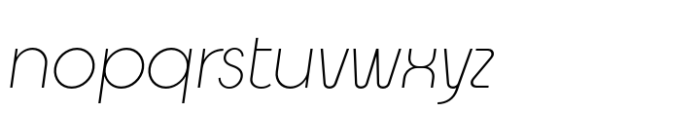 Ascent Pro Ultra Light Italic Font LOWERCASE