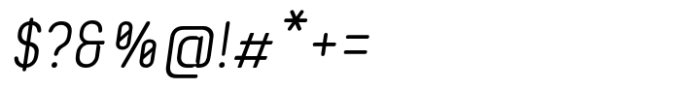 Ascetica Rounded Light Italic Font OTHER CHARS