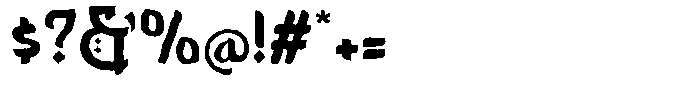 Aselami Rough Regular Font OTHER CHARS