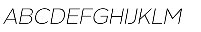 Asen Pro Extra Light Italic Font UPPERCASE