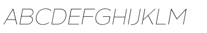 Asen Pro Thin Italic Font UPPERCASE