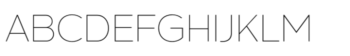 Asen Pro Thin Font UPPERCASE