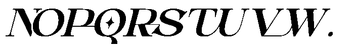 Aseno Modern Italic Font UPPERCASE