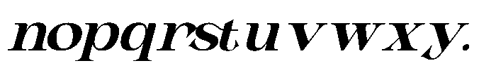 Aseno Modern Italic Font LOWERCASE