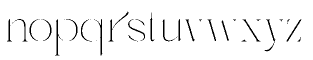 Asentro Extra Light Font LOWERCASE