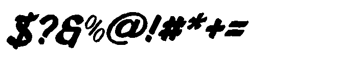 Asfalta Bold Italic Rough Font OTHER CHARS