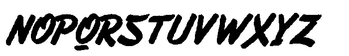 Asfalta Bold Italic Rough Font UPPERCASE