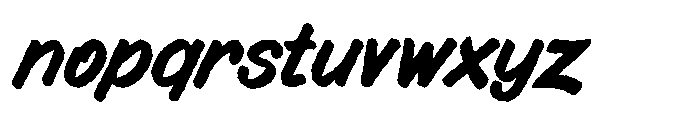Asfalta Bold Italic Rough Font LOWERCASE