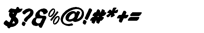 Asfalta Bold Italic Font OTHER CHARS