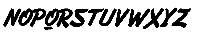 Asfalta Bold Italic Font UPPERCASE