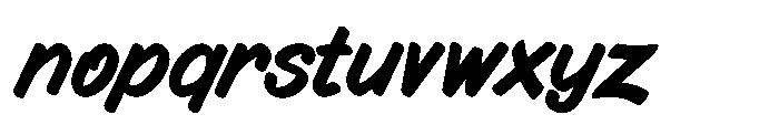 Asfalta Bold Italic Font LOWERCASE