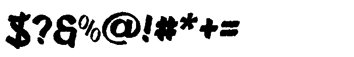 Asfalta Bold Rough Font OTHER CHARS