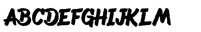 Asfalta Bold Rough Font UPPERCASE