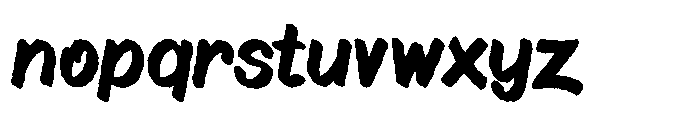 Asfalta Bold Rough Font LOWERCASE