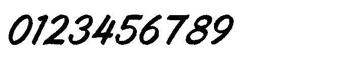Asfalta Italic Rough Font OTHER CHARS