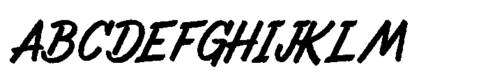 Asfalta Italic Rough Font UPPERCASE