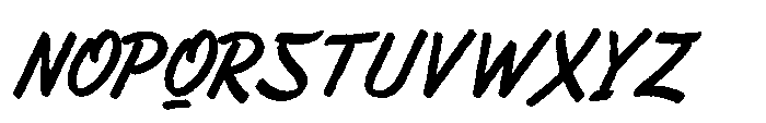 Asfalta Italic Rough Font UPPERCASE