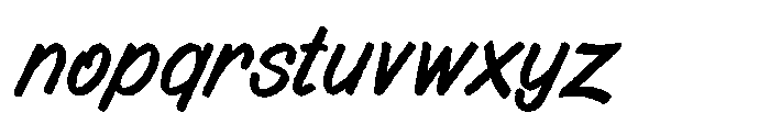 Asfalta Italic Rough Font LOWERCASE