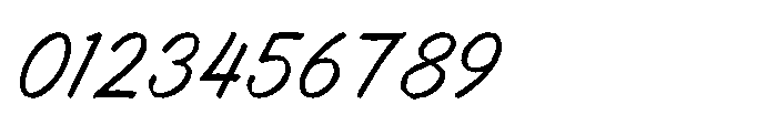 Asfalta Light Italic Rough Font OTHER CHARS