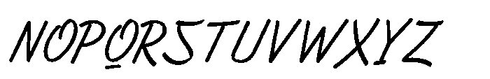 Asfalta Light Italic Rough Font UPPERCASE