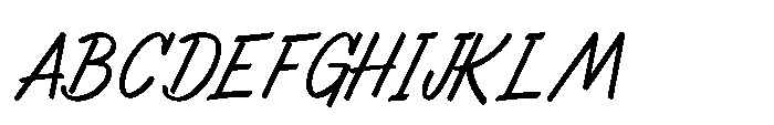 Asfalta Light Italic Font UPPERCASE