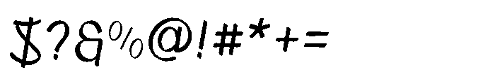 Asfalta Light Rough Font OTHER CHARS