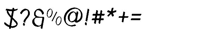 Asfalta Light Font OTHER CHARS