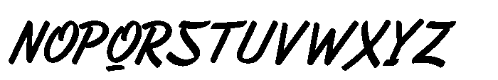 Asfalta Regular Italic Font UPPERCASE