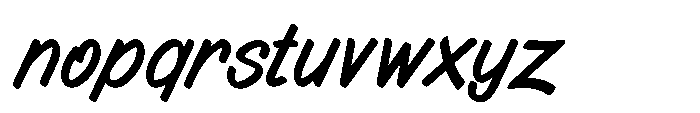 Asfalta Regular Italic Font LOWERCASE