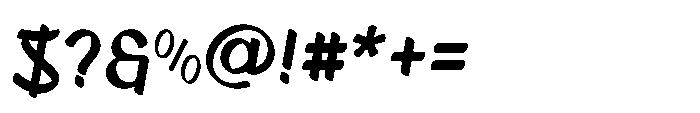 Asfalta Regular Font OTHER CHARS