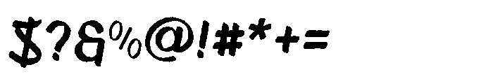 Asfalta Rough Font OTHER CHARS