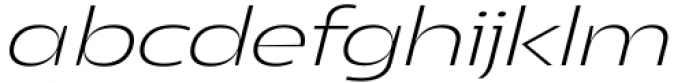 Asgard Wide Extralight Italic Font LOWERCASE
