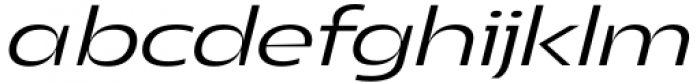 Asgard Wide Light Italic Font LOWERCASE