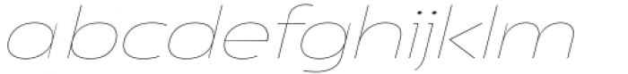 Asgard Wide Thin Italic Font LOWERCASE