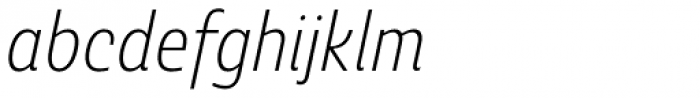 Ashemore Condensed Light Italic Font LOWERCASE