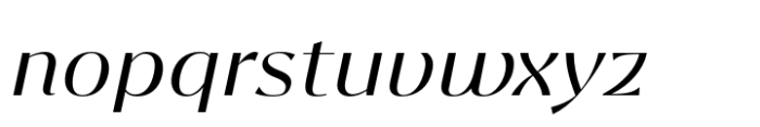 Ashemore Contrast Extended Italic Font LOWERCASE