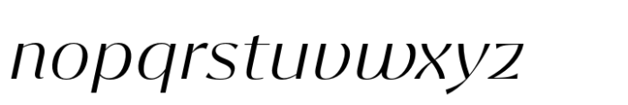 Ashemore Contrast Extended Light Italic Font LOWERCASE