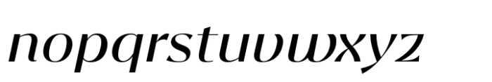 Ashemore Contrast Extended Medium Italic Font LOWERCASE