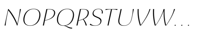 Ashemore Contrast Extended Thin Italic Font UPPERCASE