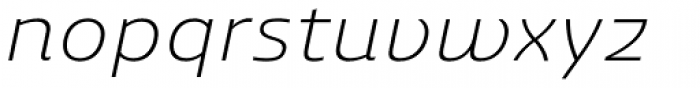 Ashemore Extended Light Italic Font LOWERCASE