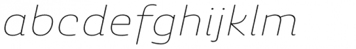 Ashemore Extended Thin Italic Font LOWERCASE