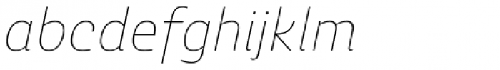 Ashemore Normal Thin Italic Font LOWERCASE