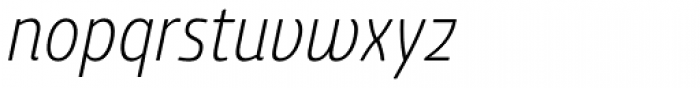 Ashemore Softened Condensed Light Italic Font LOWERCASE